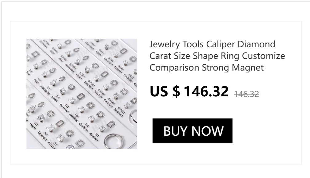 High Quality Diamond Cutting Carat Tools | Ring Mainstone Size Comparison Gemstone Set | For Custom Jewelry Designers