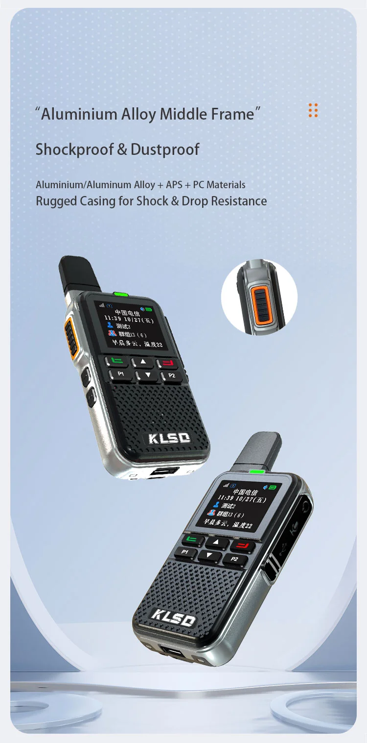 New Model Handheld Two-Way Radio Walkie Talkie GPS IP 4G Compatible World Wide 50km-100km 5000km 4G Covera