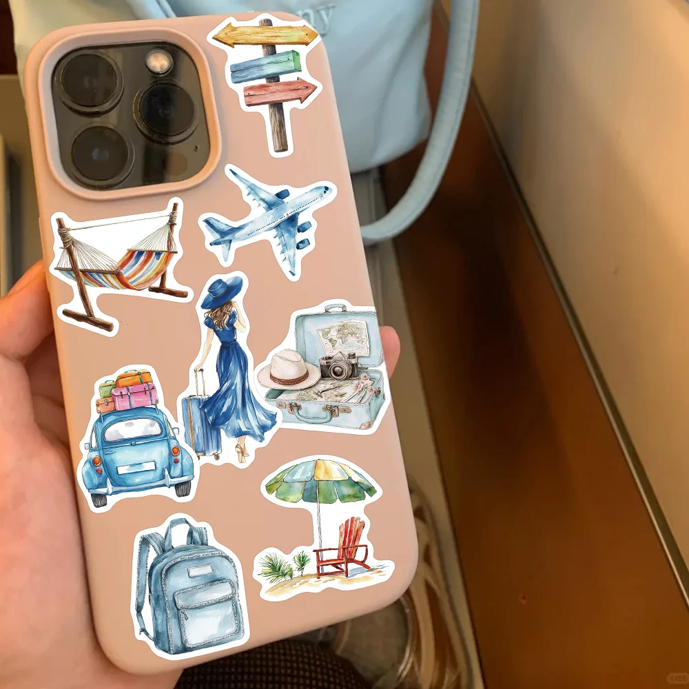 50 قطعة ملصق السفر الكرتون موضة ملصق مائي للهاتف الثلاجة محمول محفظة الظهر دراجة خوذة مجلة لاصقة تزيين #4