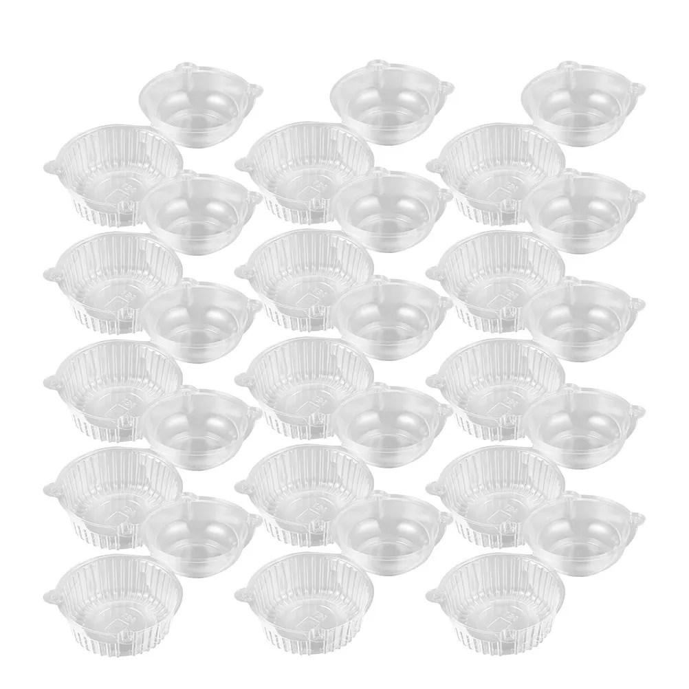 100Pcs -Shaped Small Cake Boxes Compact Fresh-Keeping Dessert Packaging Boxes for Pastries Cream Donuts Muffins