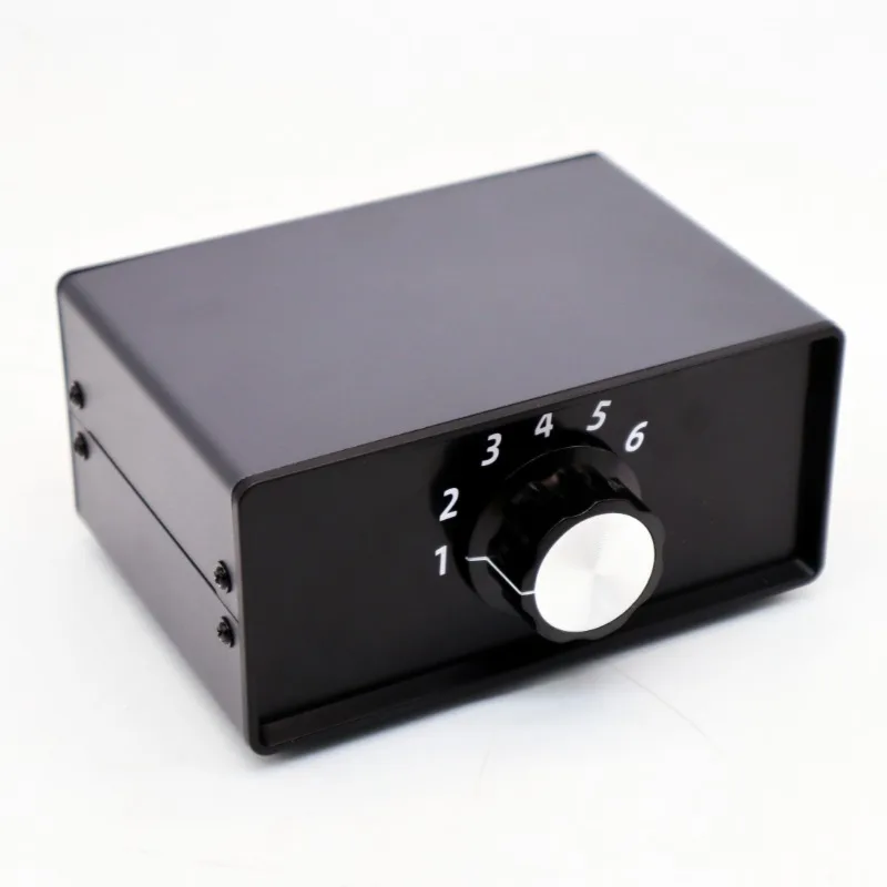 

Analog Audio Signal Switcher 6 In 1 Out 6 Groups RCA 2 Channel Input Free Switch Output