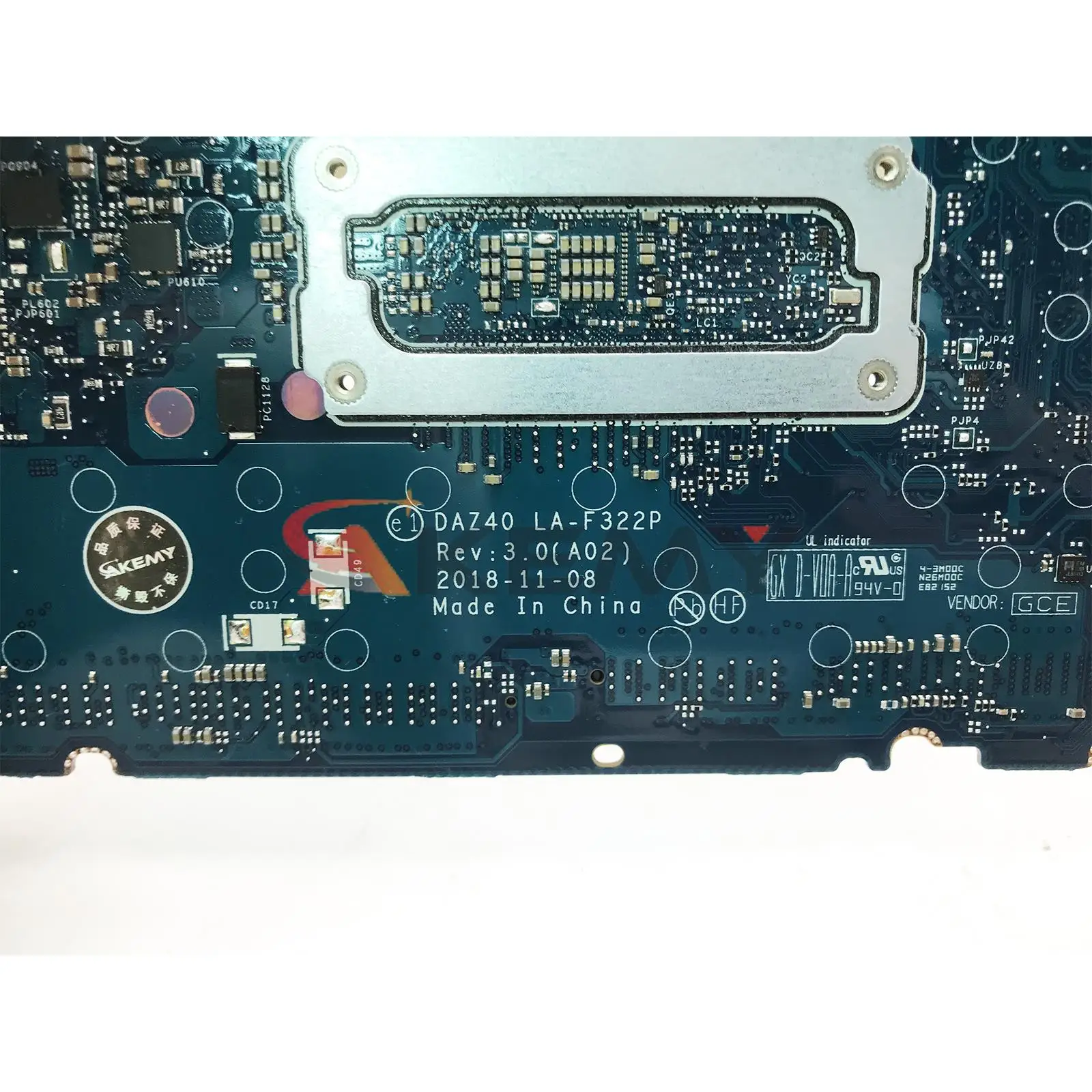 Imagem -06 - para Dell Latitude 7490 E7490 Placa-mãe Portátil 0r462v 0nfccj 0pp44f Daz40 La-f321p Placa-mãe com i3 i5 i7 8th La-f322p