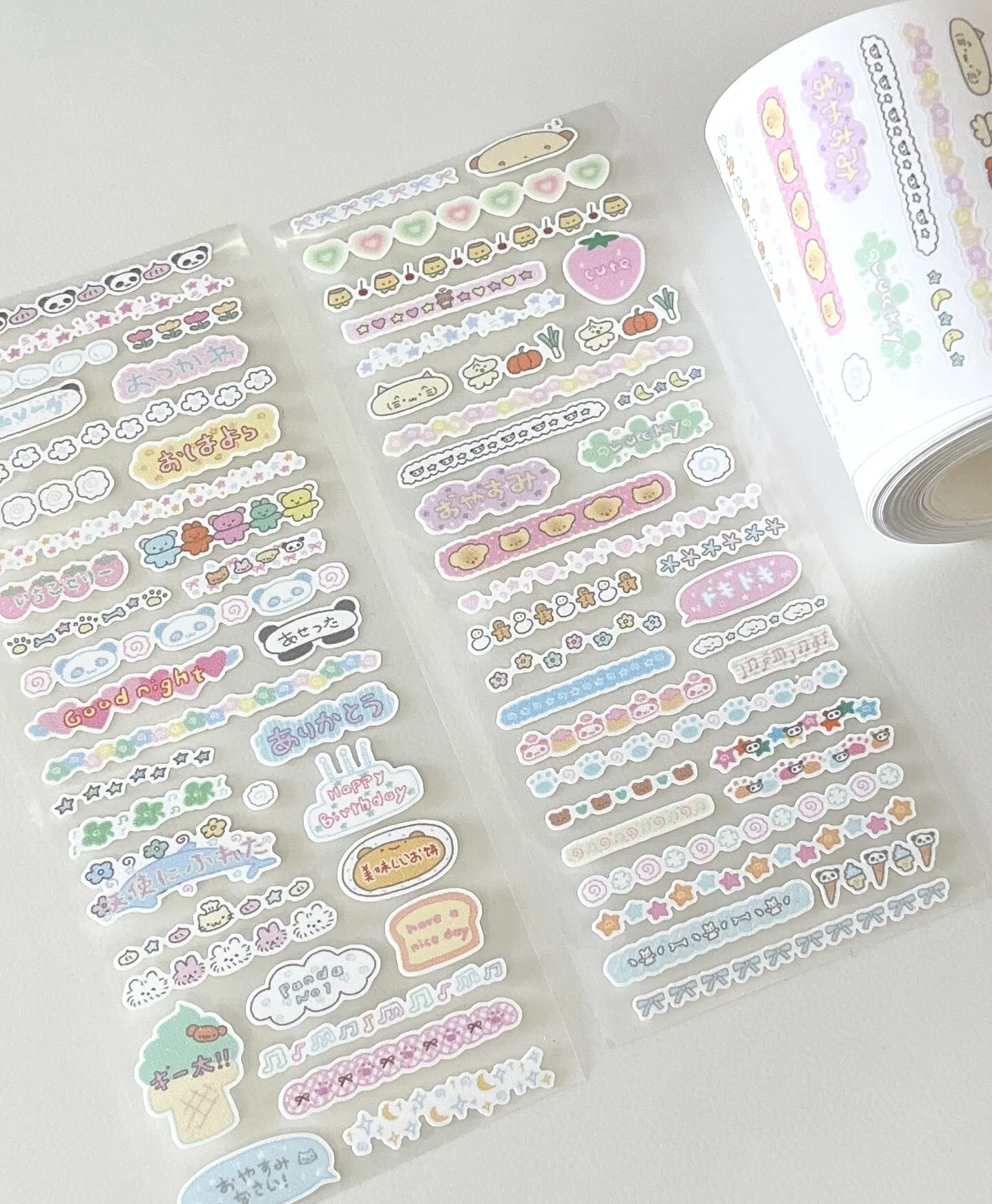 Cute Versatile Creamy Floral Border Die Cut Sticker Dispensing Tape for DIY Goo Card Journal Scrapbooking Photo Card Supply