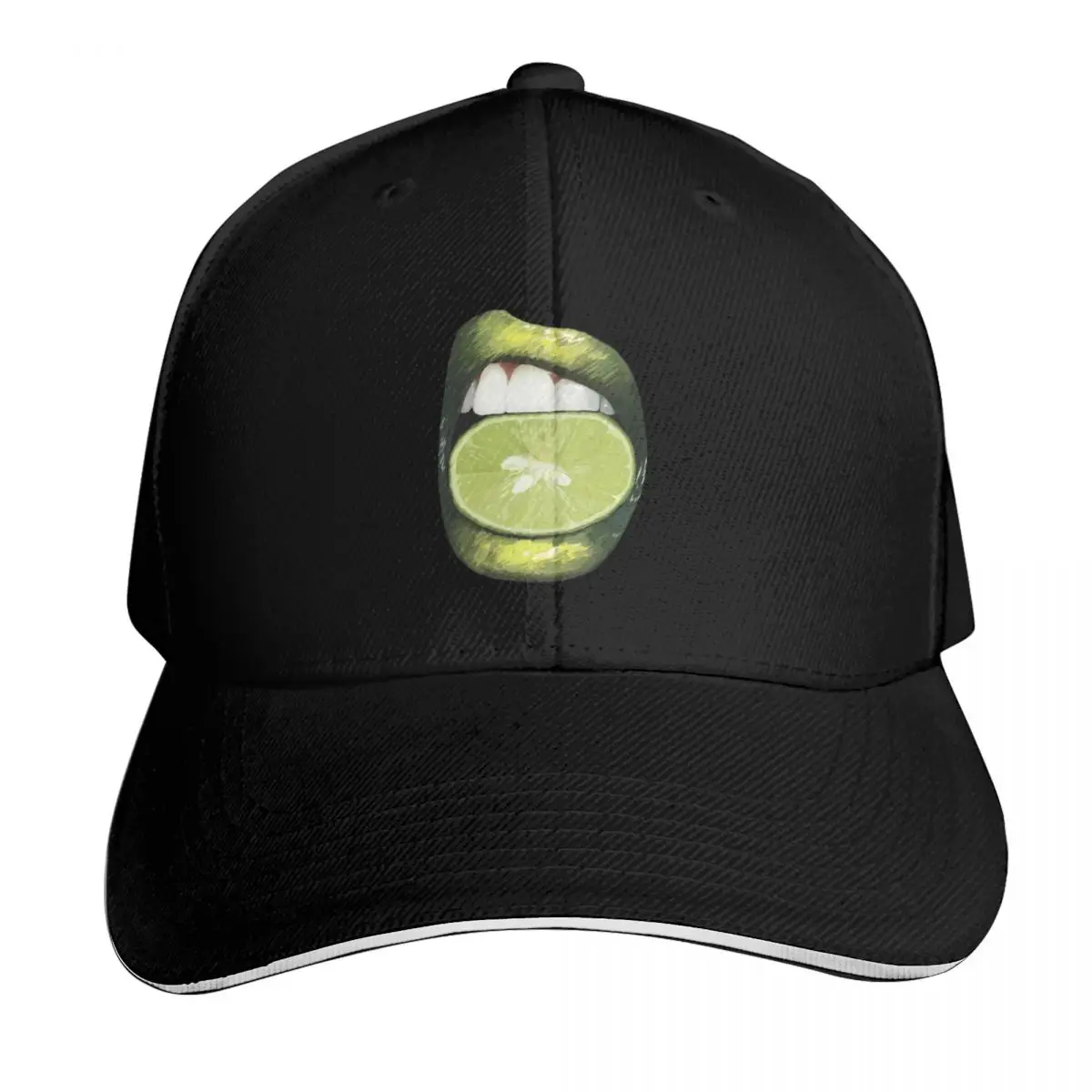 Give Me My Lime Lime Lips Baseball Cap Vintage Retro Embroidered Lightweight Packable Gift for Him Her