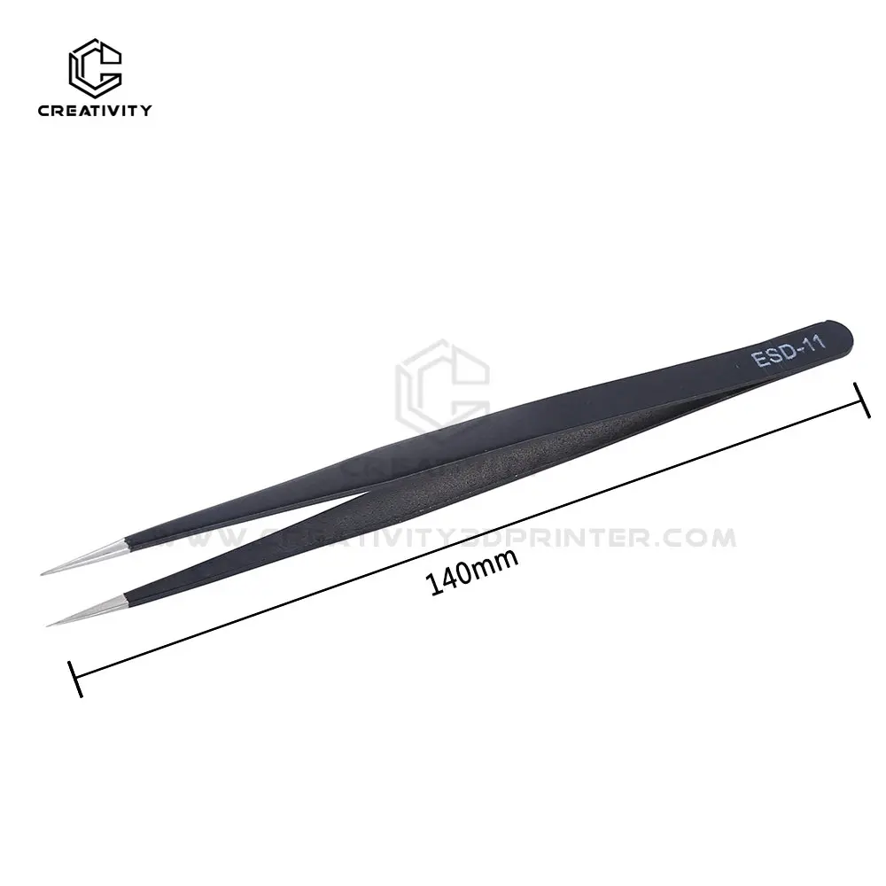 Creativity ESD Stainless Steel Tweezers Maintenance Tools Industrial Precision Curved Straight Tweezers Repair Tools