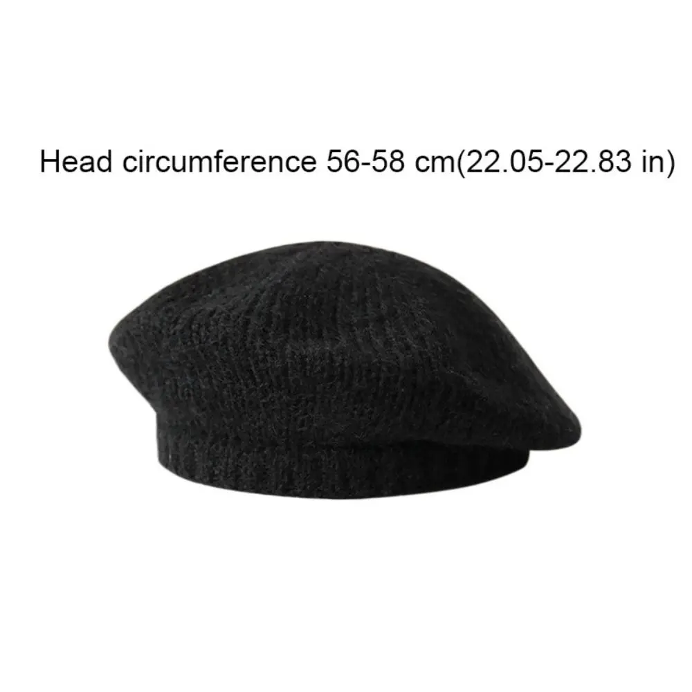 عادية الموهير محبوك قبعة قبعة بلون Harajuku الصوف الرسام قبعة الكورية رقيق محبوك قبعة مثمنة فتاة