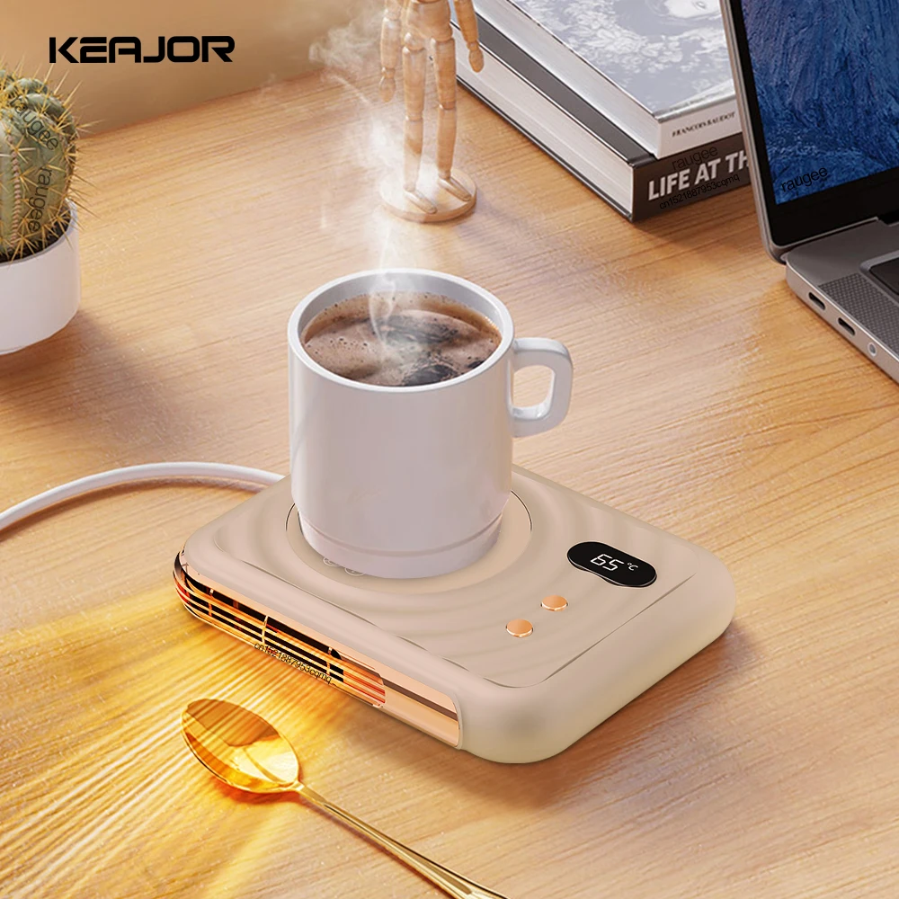 

Подогреватель чашек, кофейная чашка, нагреватель 2 в 1, вентилятор, грелка для кружки, электрическая термостатическая подставка для чая с молоком, водой, грелка для чашки для домашнего офиса