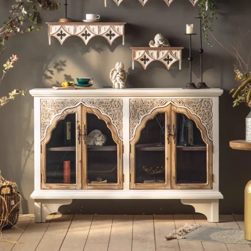 

Simple Display Living Room Cabinets White Nordic Solid Wood Living Room Cabinet Glass Retro Wooden Kast Woonkamer Furniture Home