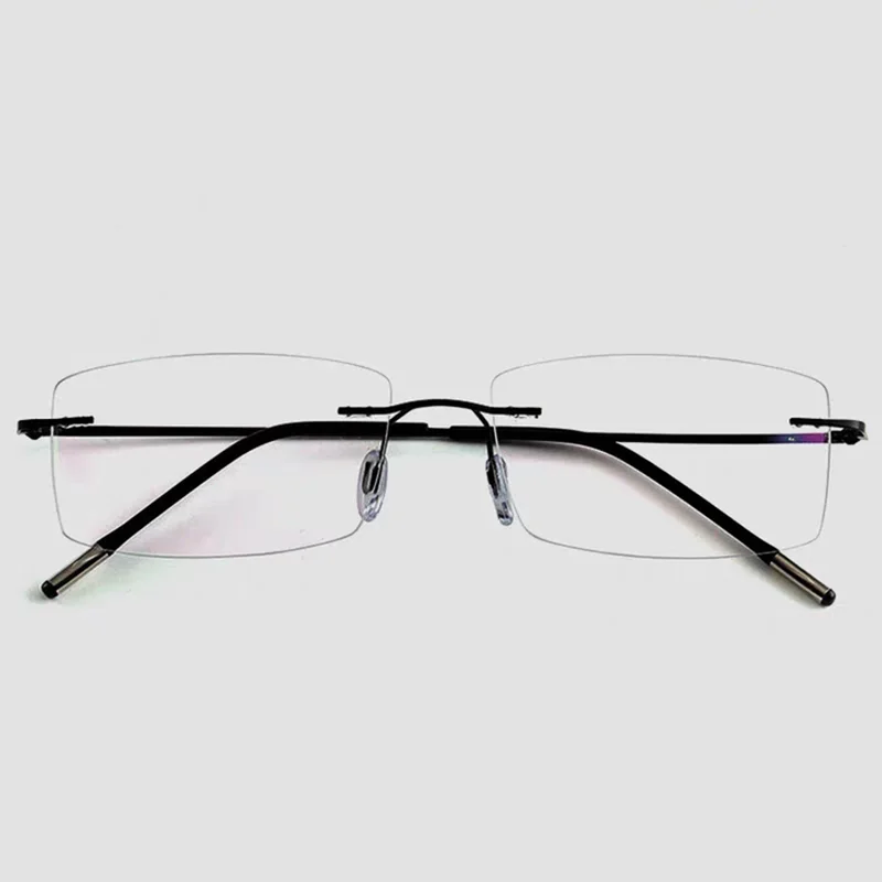 Randlose Lesebrille Männer Vergrößerung Brillen Presbyopie Brille Dioptrien Diamant Schneiden +1,0 Bis +3,5 Blau Licht Blockieren Glas – Detail 12