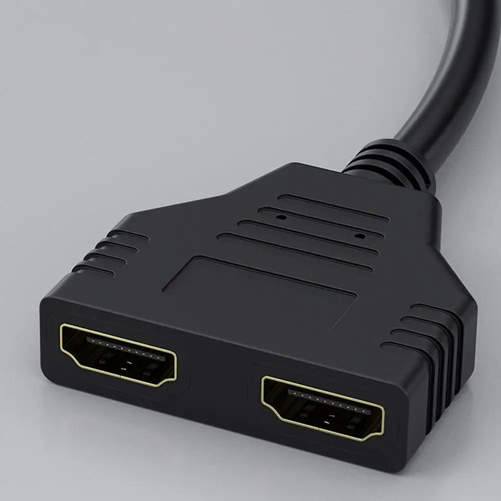HDMI-compatible 1×2 Video Splitter 1 Input 2 Output HD Distributor One to Two Switch Cable Adapter