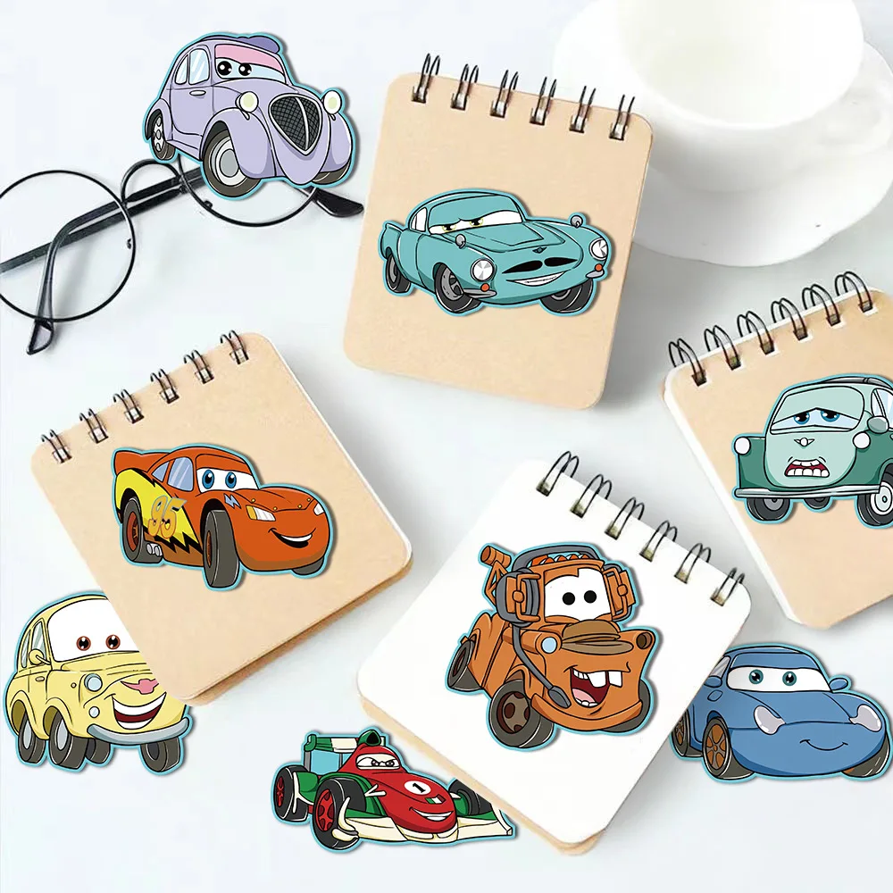 Pegatinas de rompecabezas Lightning McQueen, calcomanías de Graffiti para teléfono, ordenador portátil, equipaje, monopatín, regalo divertido, 8 o 16 hojas