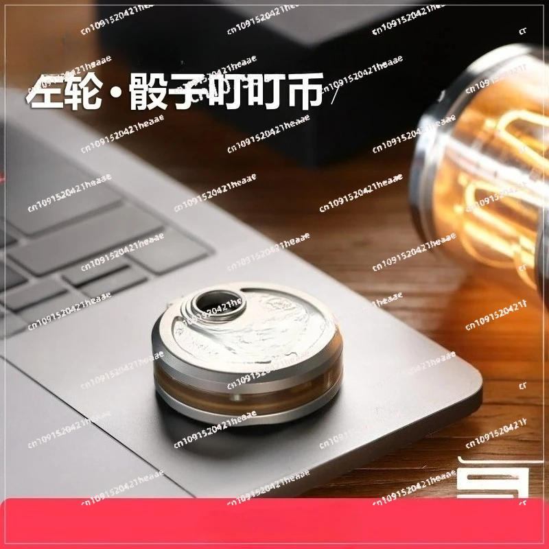 Suitable for Revolver Ratchet Ding Coin Hand Plate Decompression Tide Play  Decompression Artifact Finger Push Card Gift