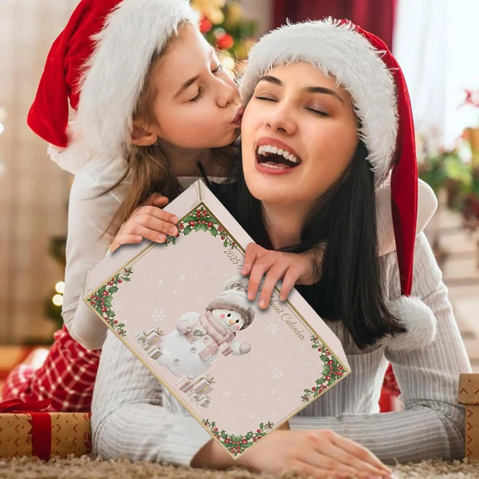 

Рождественский календарь обратного отсчета со снеговиком на 2025 год, 24 дня, 2D акриловые буквы, Адвент-календарь, рождественские украшения, подарок для детей