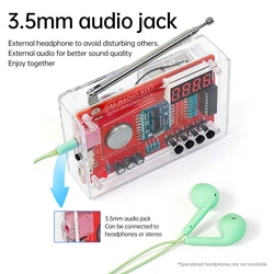 87-108MHZ FM Radio DIY Kit DIY FM Radio Electronic Kit Welding Practice Parts RDA580 DIY Soldering Project Practice Solder