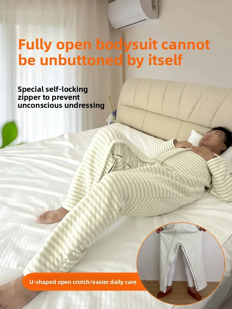 ly Anti-Au-Latzhose, Alzheimer-Patienten-Schutz gegen Papierwindeln, Reißverschluss, offener Schritt, Anti-Abhaber-Spwear