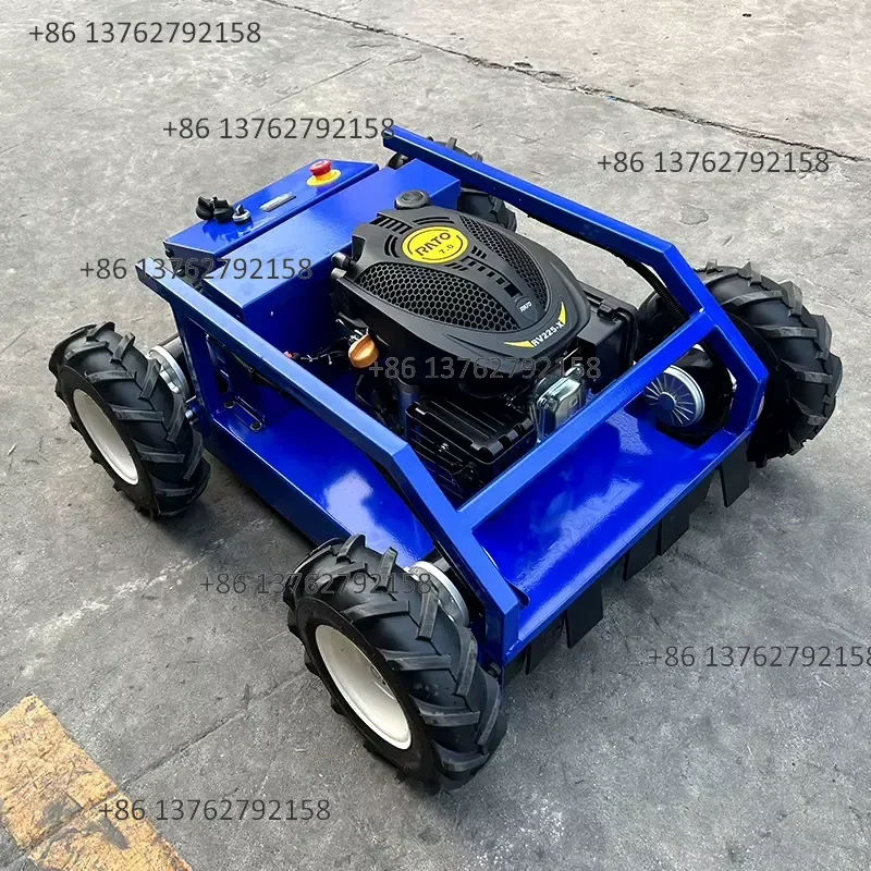 【2026】 21.7in Remote Control Tractor-Style Self-Propelled Lawn Mower 35 Degree Slope Multi-Functionality Grass