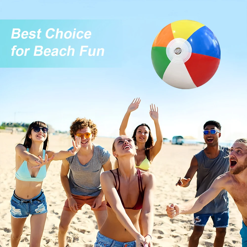 Ballon de plage gonflable coloré, 6 pièces, ballons de jeu d'eau pour piscine, Sports de plage, balle de douche, jouets amusants pour enfants