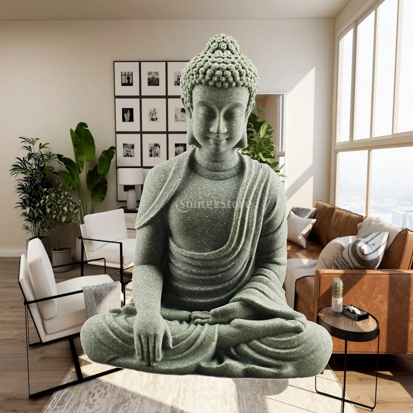 Buddha Statue Chinese Aquarium Ornament Desktop Ornament Versatile Gift Tea Pet Ornament for Indoor Tabletop Bookcase Decor