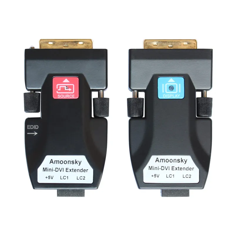 HD video display DVI fiber optic transmitter and receiver DTR2L support single mode and multi mode fiber for advertising screen