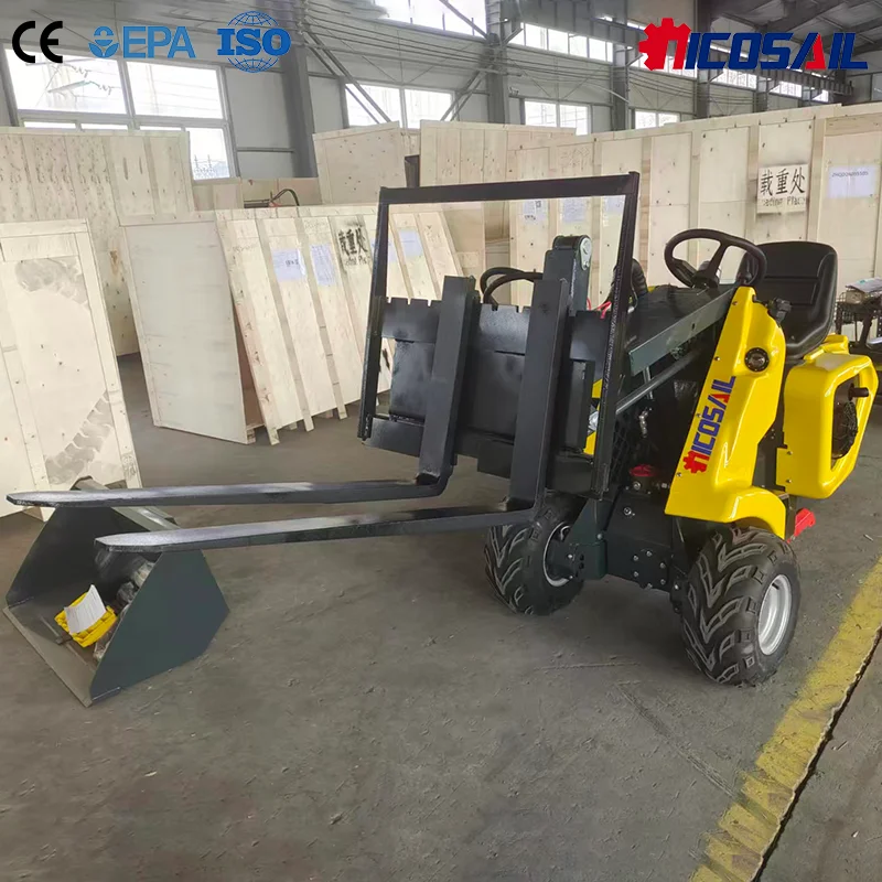 

3 Wheel Skid Steer Loader EPA Euro 5 47HP Dual Cylinder Compact Loader For Farm Construction