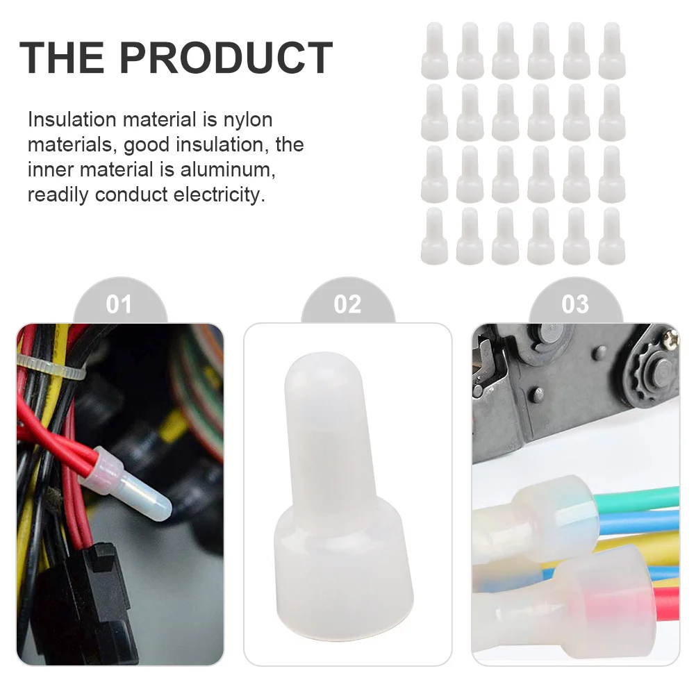 1000 قطعة نهاية مغلقة تجعيد موصل النايلون معزول الألومنيوم الأساسية موصلات لمحطة الإضاءة الأجهزة الكهربائية #4