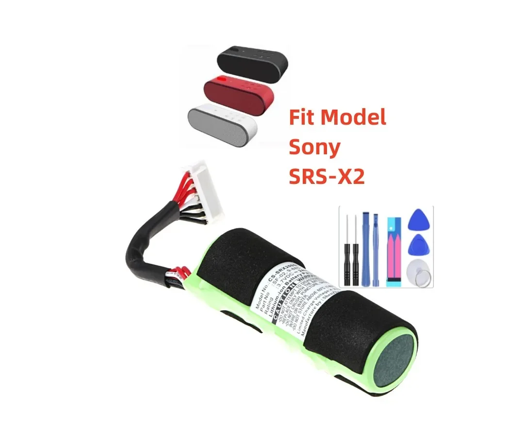 Speaker Battery For Sony SRS-X2 9-885-197-08 SF-02 Capacity 2400mAh / 8.88Wh Type Li-ion Volts 3.70V