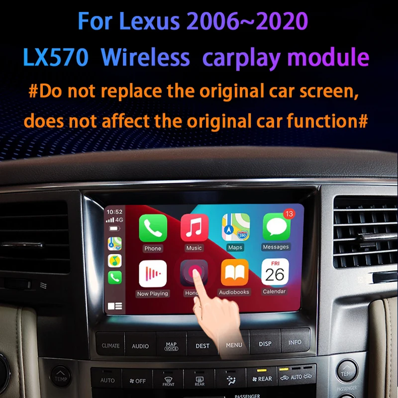 Apple Wireless Carplay For LEXUS LX570 2007-2019 Original Car Screen Modified HD Video 5G And Mirroring