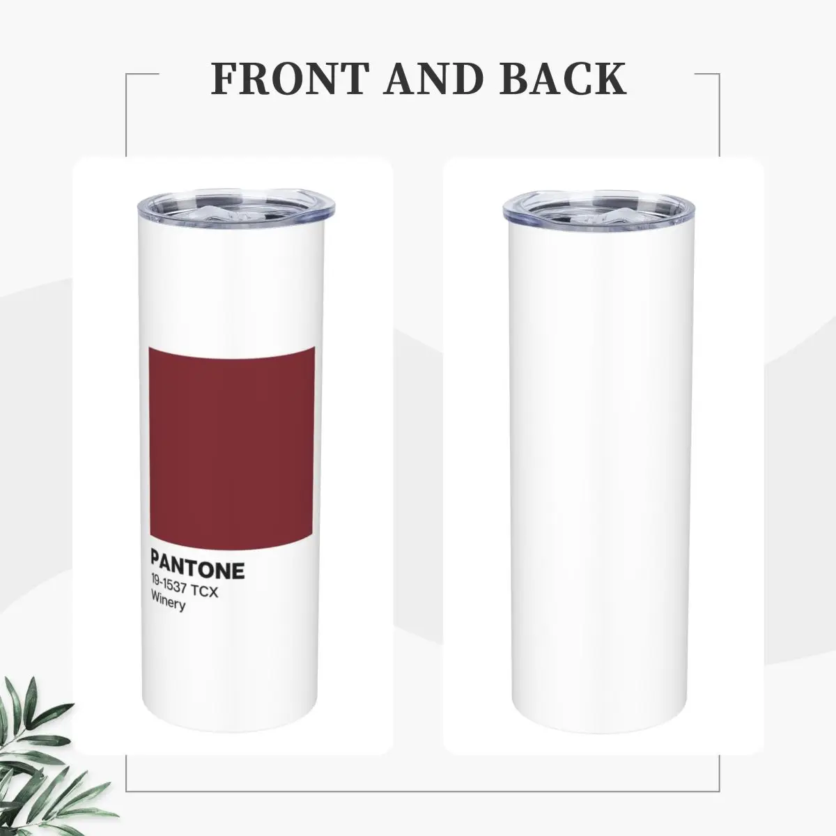 Pantone Winery Stainless Steel Tumbler Vacuum Insulated Mug Thermal Cold Bottle Straw With Lid 20oz