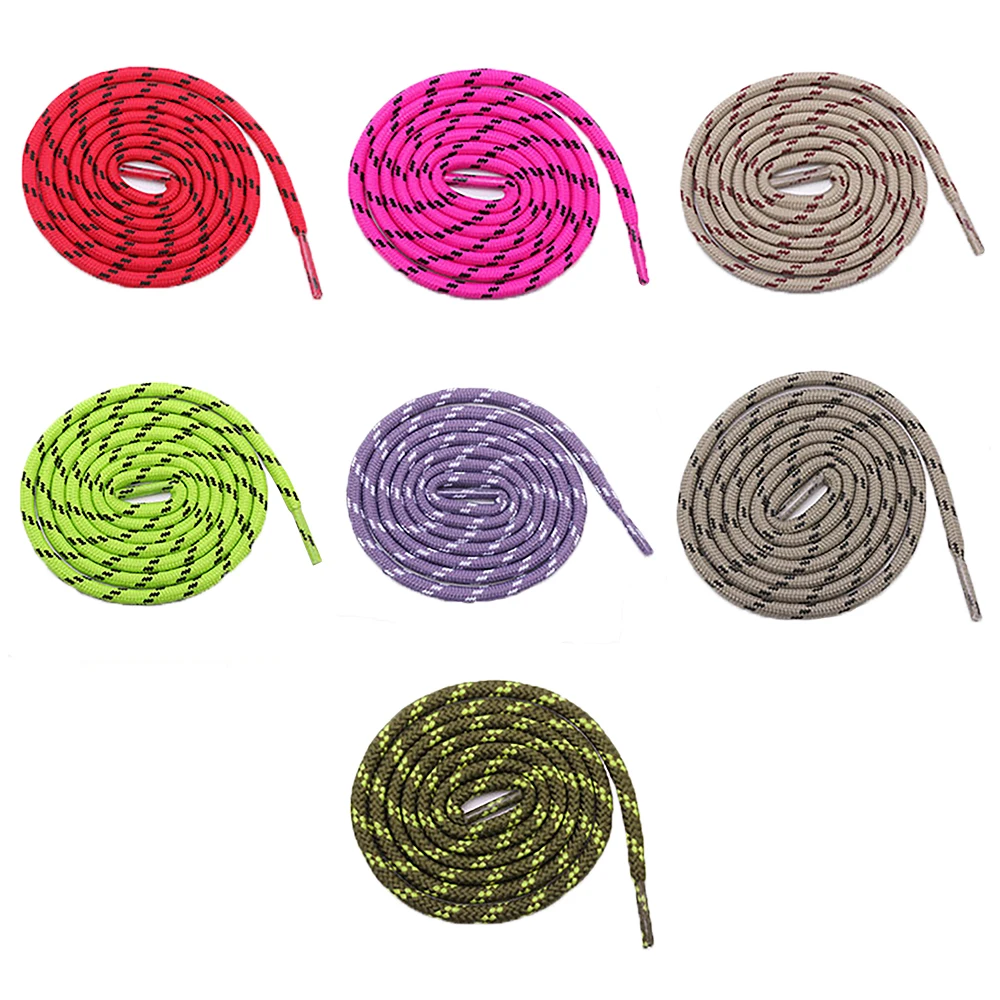 Chainho,Polyester Round Fashion Shoelace,Diameter:5mm,For Sport Shoes & Booties,7 Color Available,6 Pairs,Length:50/80/100/120cm