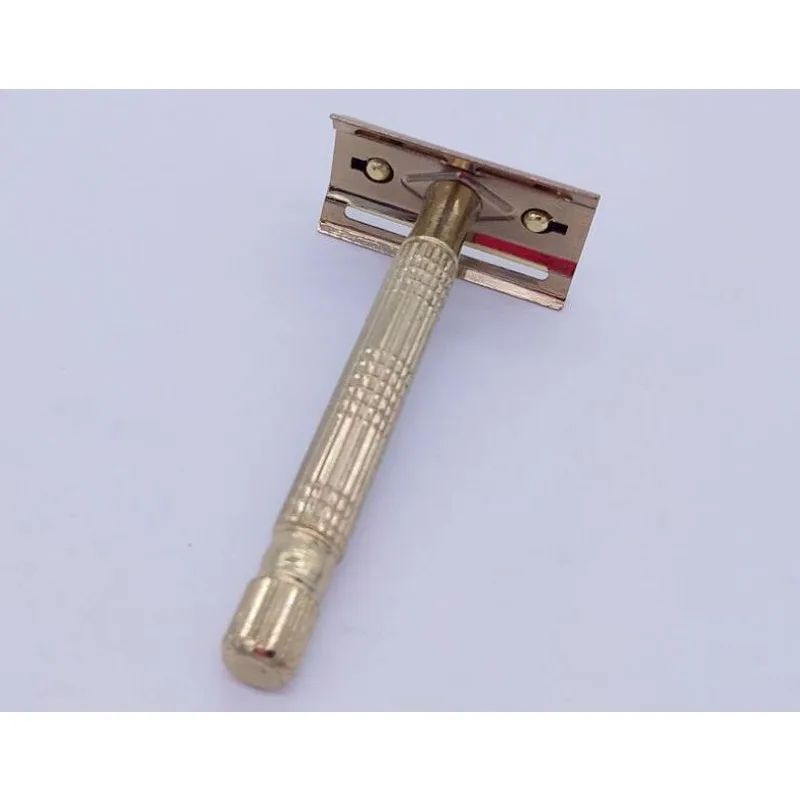 유니섹스 안전 면도기 골든 더블 에지 면도기 아연 합금 헤드 클래식 수동 면도기 여성 제모 면도기 JJ-999