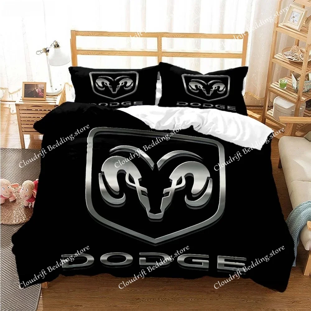 

Fashion D-Dodge-Ram-Car All Season Duvet Cover Comforter Bedding Sets Soft Quilt Cover And Pillowcases Single_Double_Queen_King