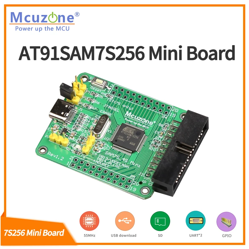 AT91SAM7S256 Mini Board (ARM7 Development Kit) 7S256 SAM7S256   USB down JTAG MicroChip ATMEL