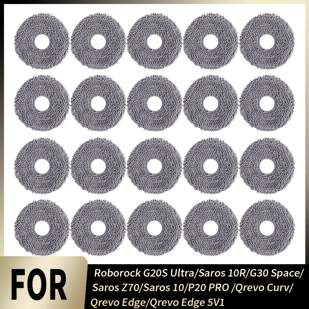Mop Cloth For Roborock G30 Space/Saros Z70/ G20S Ultra/Saros 10R/P20 PRO/Qrevo Curv/Qrevo Edge/QV 35A Accessories Mop Pad Part