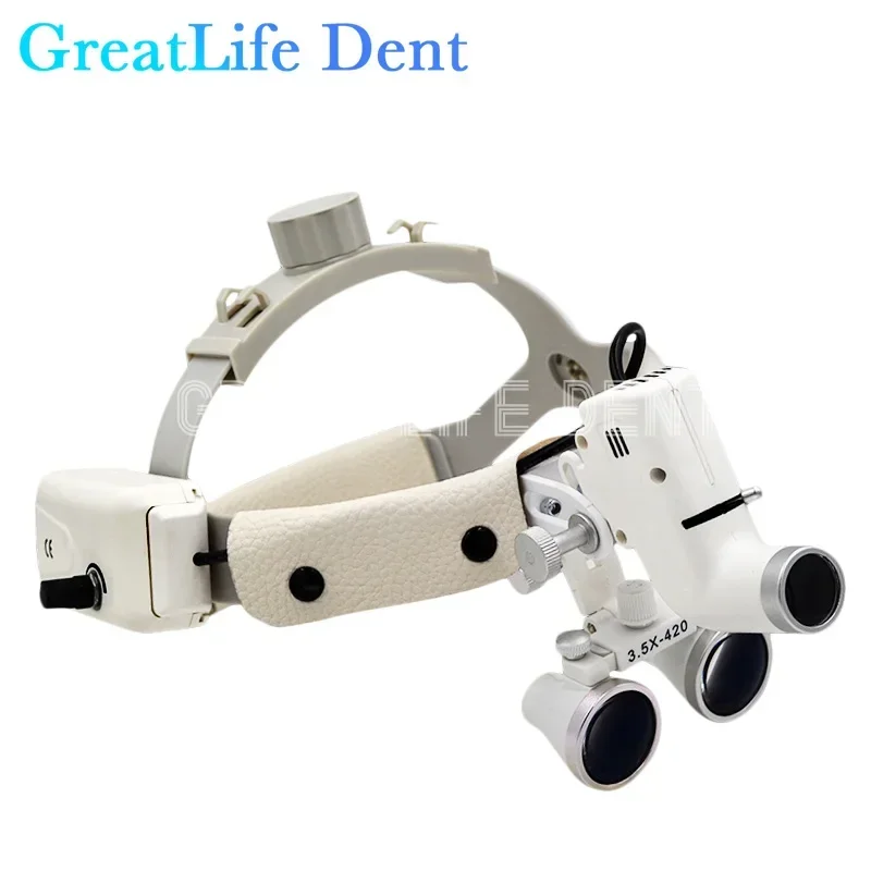 GreatLife Dent Dental Led Light Surgical Magnifier With Headlight Dental Loupes Surgical Operation Magnifier Medical Headlamp