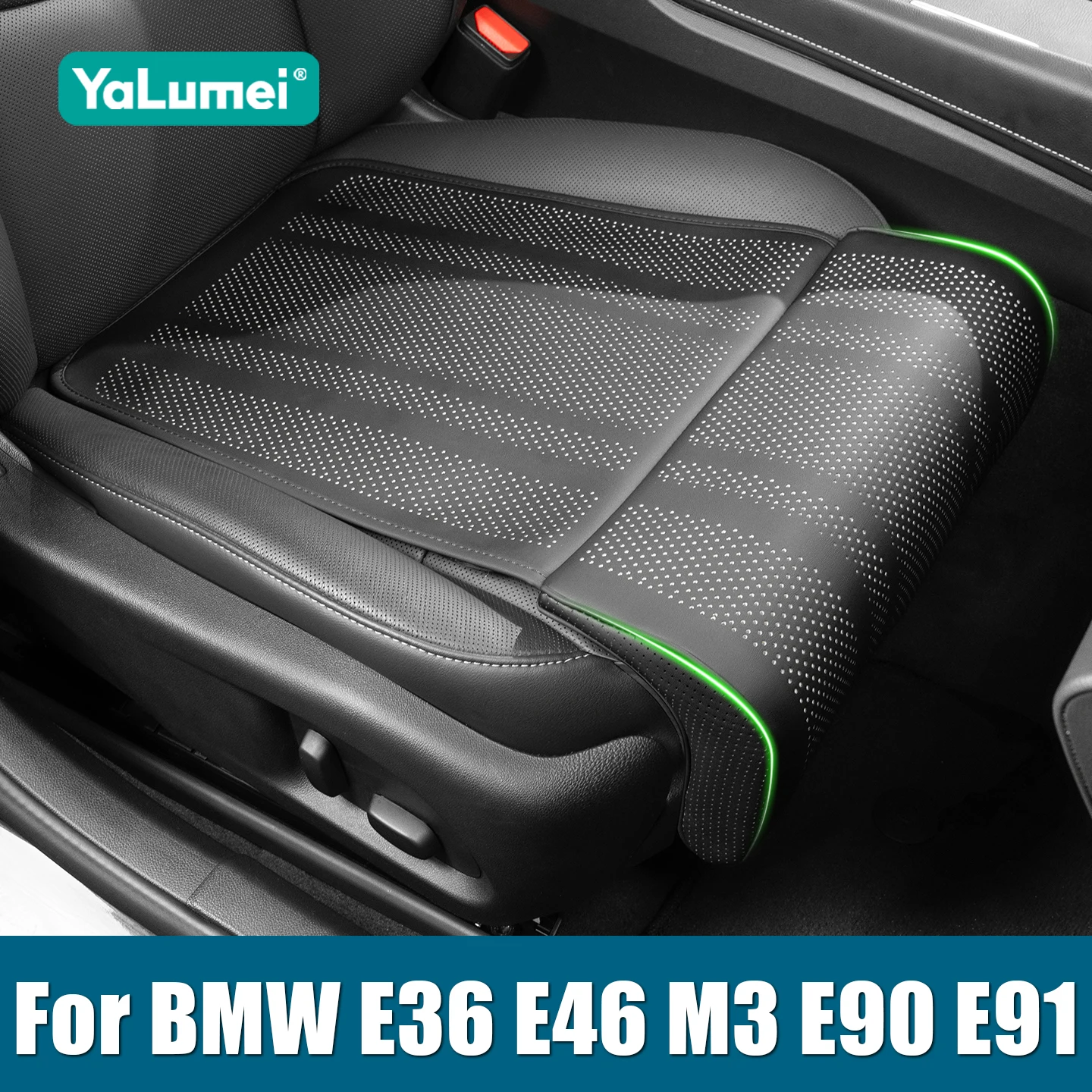 For BMW 3 Series E36 E46 M3 E90 E91 Sedan Touring Universal Car Seat Leg Support Extension Mat Cushion Pad Rest Breathable Cover