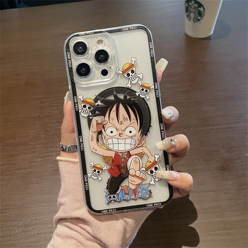 Милый мультяшный чехол O-One Piece Luffy Zoro Magsafe с беспроводной зарядкой для iPhone 11, 12, 13, 14, 15, 16 Pro Max, магнитный держатель с 3D аниме