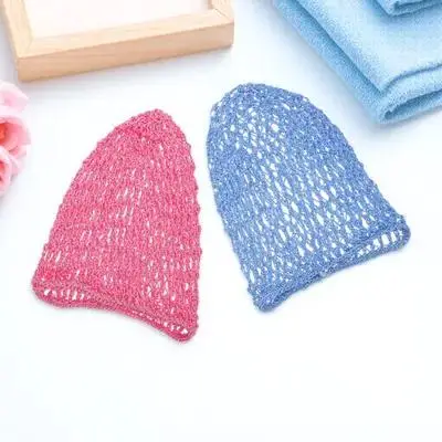 

2pcs Crochet Net For Women Mesh Sleep Cap Rayon Knit Hair Cover Long Hair Drooping Design Breathable Comfortable Hairstyle