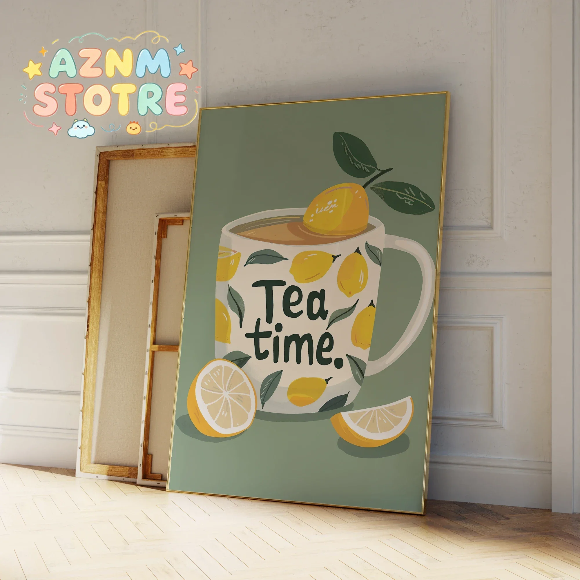 Modern Tea Time Citrus Serenity Wall Art Prints Canvas Painting Poster Picture For Living Room Restaurant Home Decor