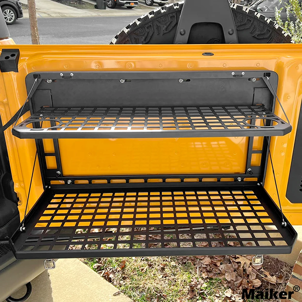 

Double Tailgate Folding Rear Tailgate Table For Ford Bronco Auto Accessories Foldable Table Cargo USA Warehouse Ready Stock