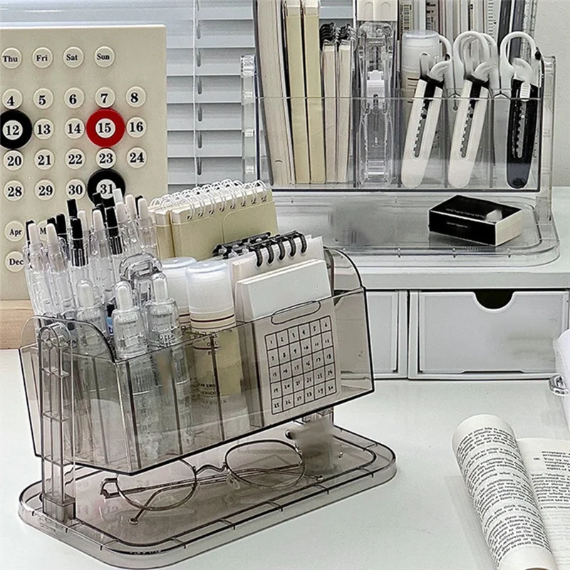 

CQMF-Desktop Makeup Organizer With Drawers Makeup Brush Organizer Jewelry Lipstick Compartment