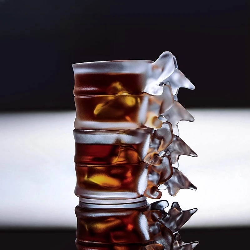 Tazza per colonna vertebrale in vetro cristallo senza piombo/tazza whisky/tazza spirituale/tazza antica/tazza da caffè