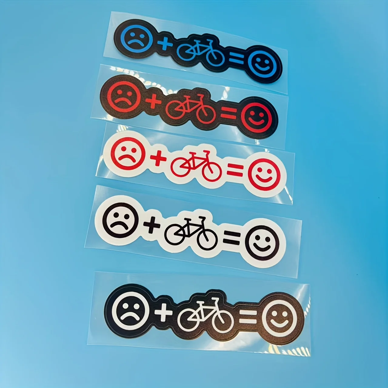 

1 шт. водонепроницаемая наклейка на велосипед из ПЭТ, дизайн с эмодзи, защита рамы от царапин для езды на открытом воздухе, для велосипеда