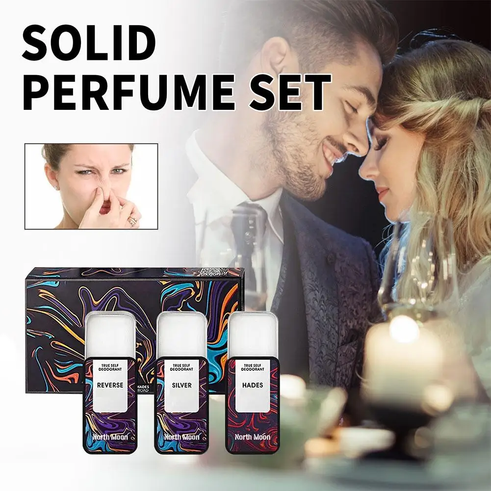 Set di profumi profumo portatile a lunga durata Unisex Feromone Feromone profumo Set colonia per uomo attira donna 3 pz/set