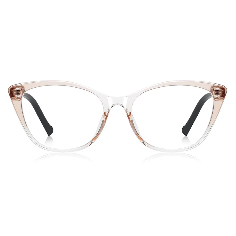 CLLOIO Lady Fashion Cat Eye Lattice Eyewear Myopia Hyperopia Prescription Glasses Women Anti Blue Light Reading Computer Glasses