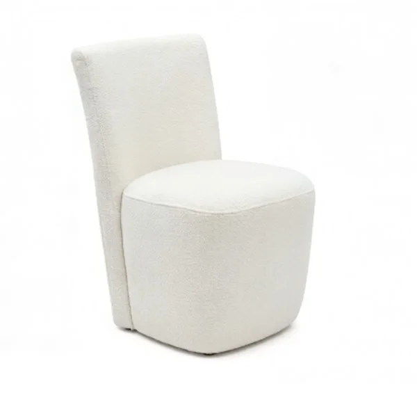 #Luxury Soft Fabric Dressing Stool Modern Side Chair with Thickened Legs for Living Room & Dining Home Furniture