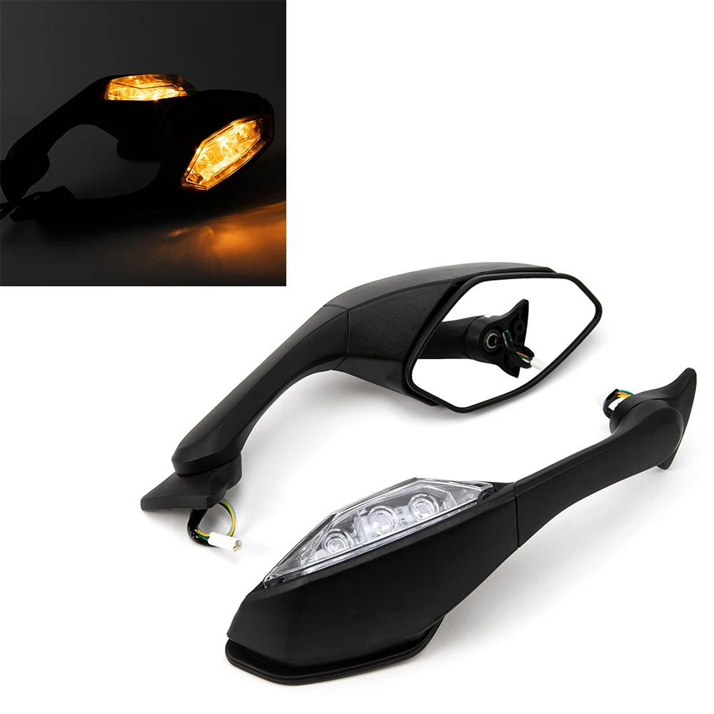 

Боковые зеркала заднего вида для мотоциклов со светодиодными указателями поворота для Yamaha YZF R1 YZF-R1 2015-2024 2016 YZF R6 YZF-R6 2017-2022