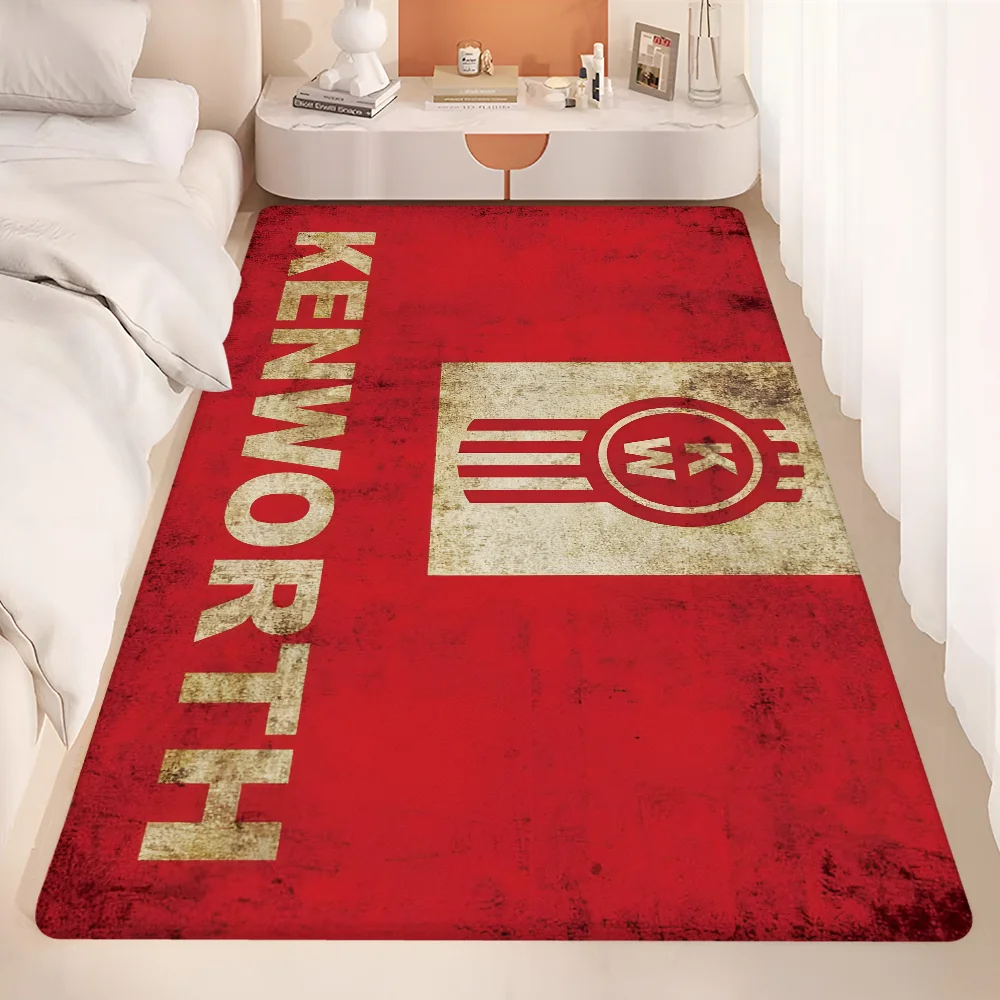 K-Kenworth truck Logo Hallway Carpet Non-Slip Laundry Room Mat Laundry Decor Balcony Child Living Room Bedside Area Rugs