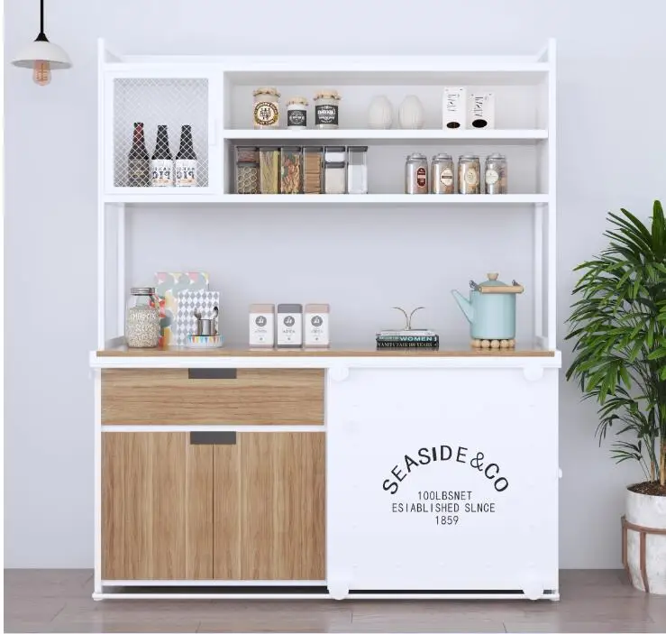 Multifunctional side cabinet solid wood commercial integrated wall tea water cabinet storage cabinet storage cabinet