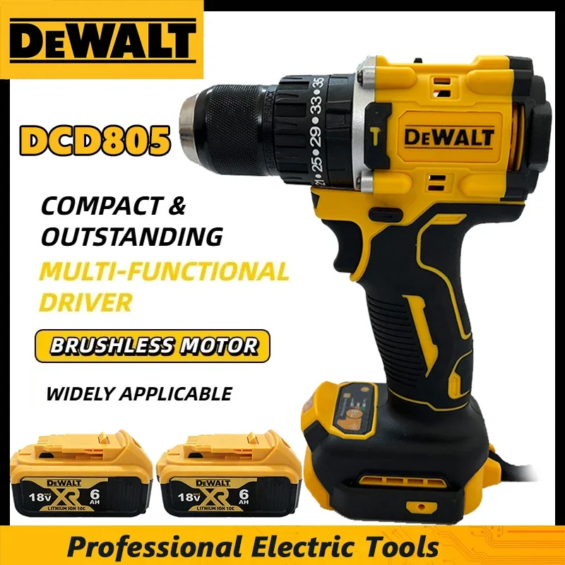 

Бесщеточная ударная дрель-шуруповерт DEWALT DCD805, аккумуляторная, многофункциональная, 20В, перезаряжаемый электроинструмент