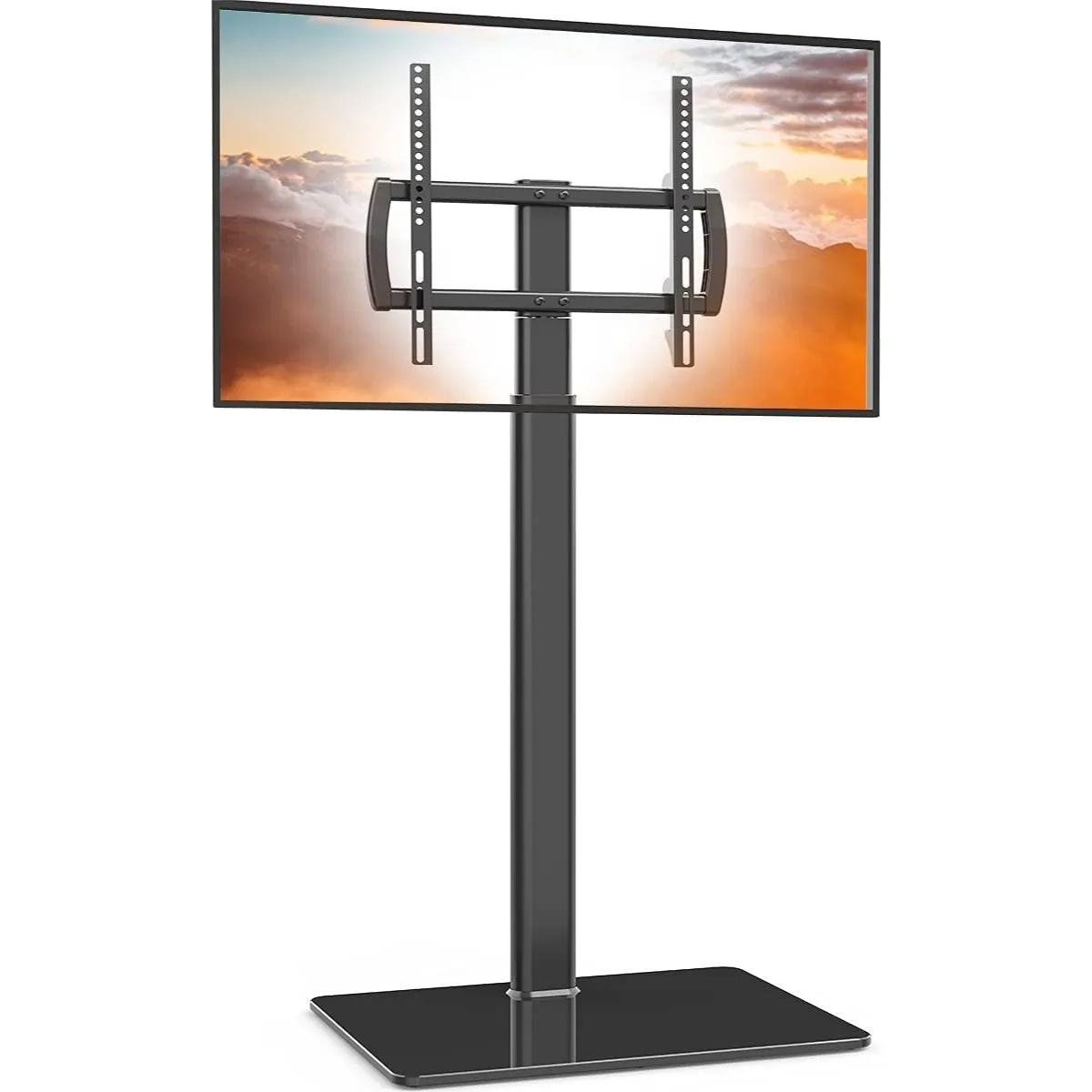 

Universal Floor TV Stand with Mount for 27-65 inch TVs, Swivel Height Adjustable, Space Saving for Corner & Bedroom